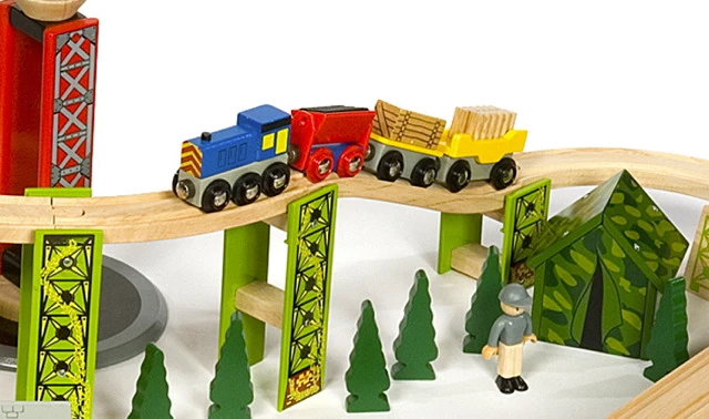 Speelgoed Verkoop -Speelgoed Verkoop treinset bouwterrein bigjigs bjt019 2 1